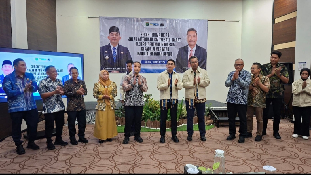 PT Arutmin Indonesia Hibahkan Jalan Alternatif Km 171 kepada Pemkab Tanah Bumbu