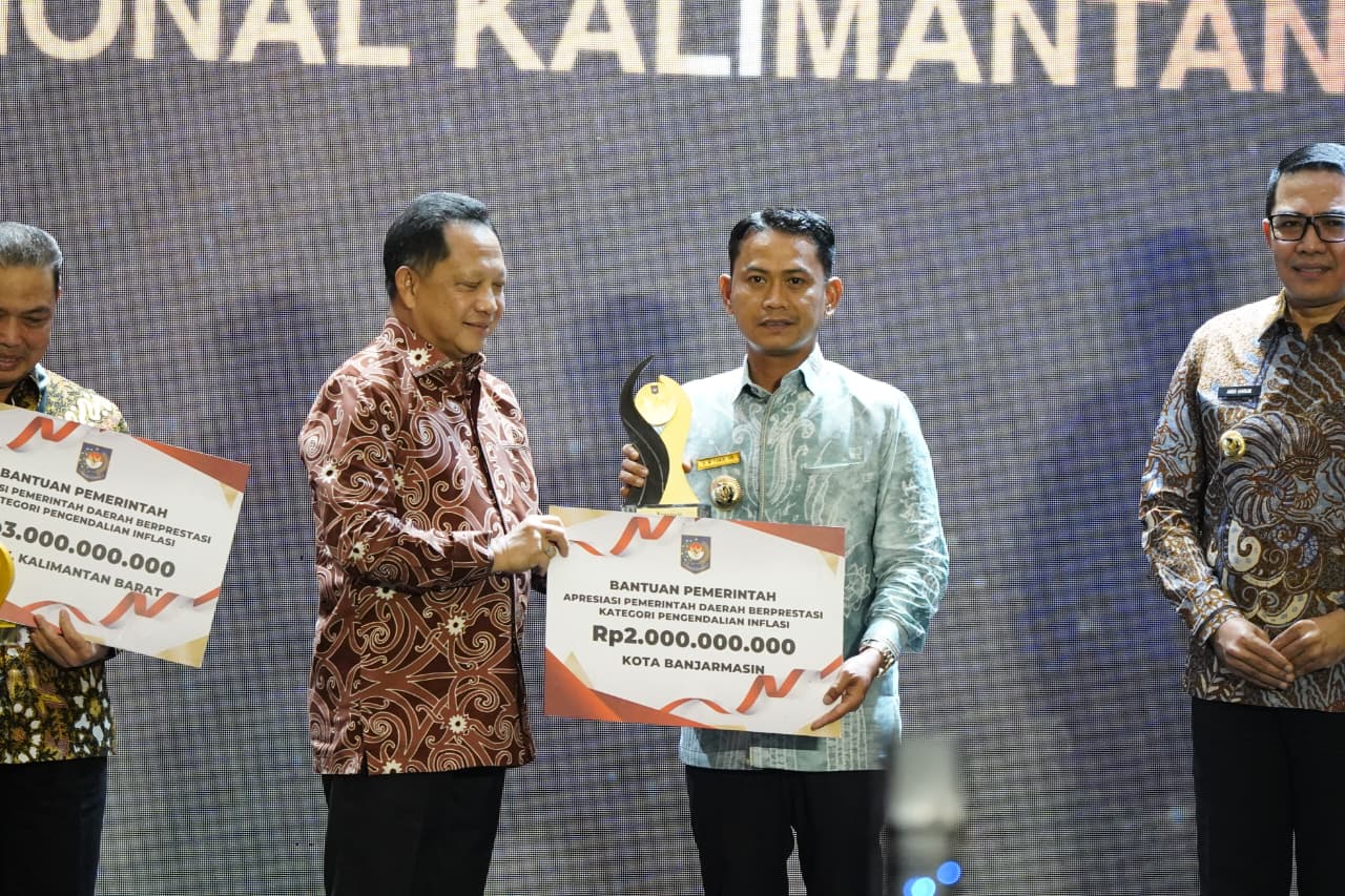 Banjarmasin Sabet Rp2 Miliar, Reward Kemendagri Kategori Pengendalian Inflasi Daerah