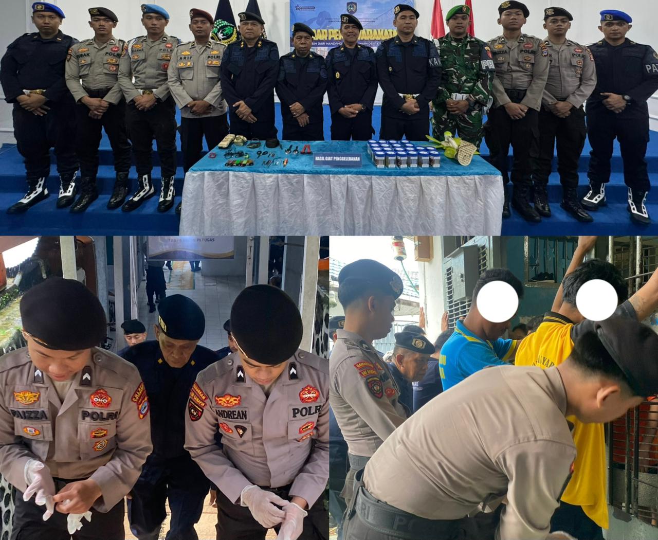 Lapas Kotabaru Gelar Razia Gabungan Bersama TNI-Polri, Perkuat Pengawasan Kamtib
