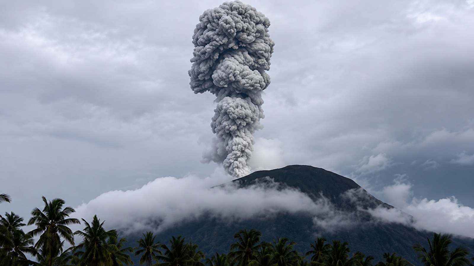 Gunung Ibu di Malut Erupsi Pagi Ini, Tinggi Kolom 800 Abu Capai Meter