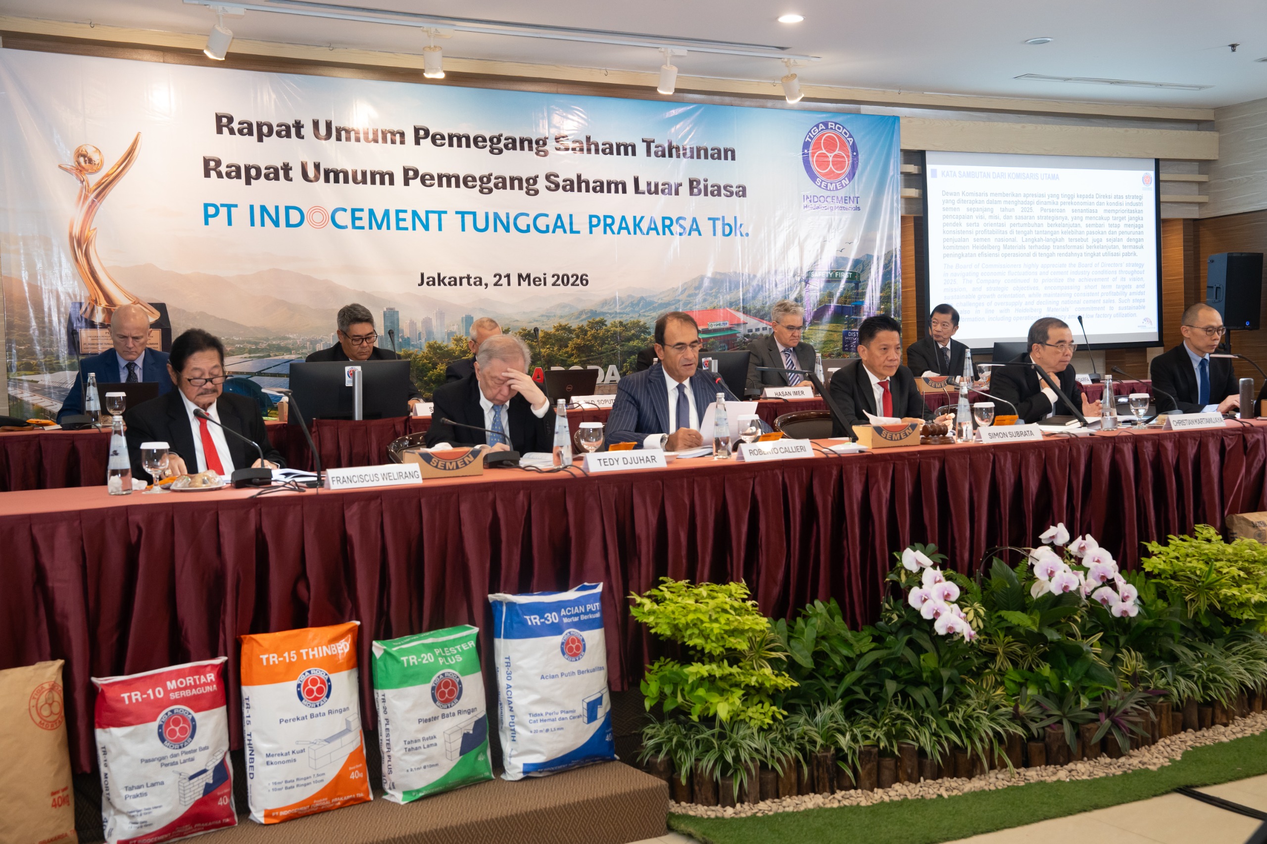 RUPS Tahunan Indocement Setujui Dividen Rp1,54 Triliun atau Rp468 per Saham