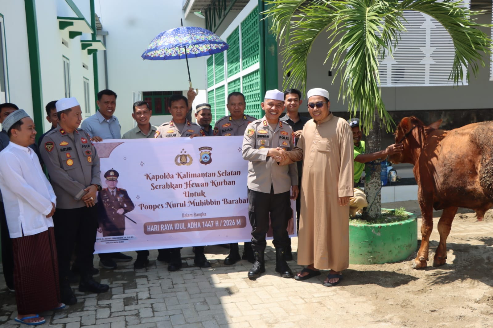 Polres HST Serahkan Hewan Kurban untuk Ponpes Nurul Muhibbin