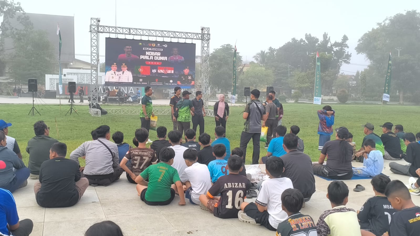 Pemkab HST Gelar Nobar Piala Dunia di Taman Dwi Warna Barabai