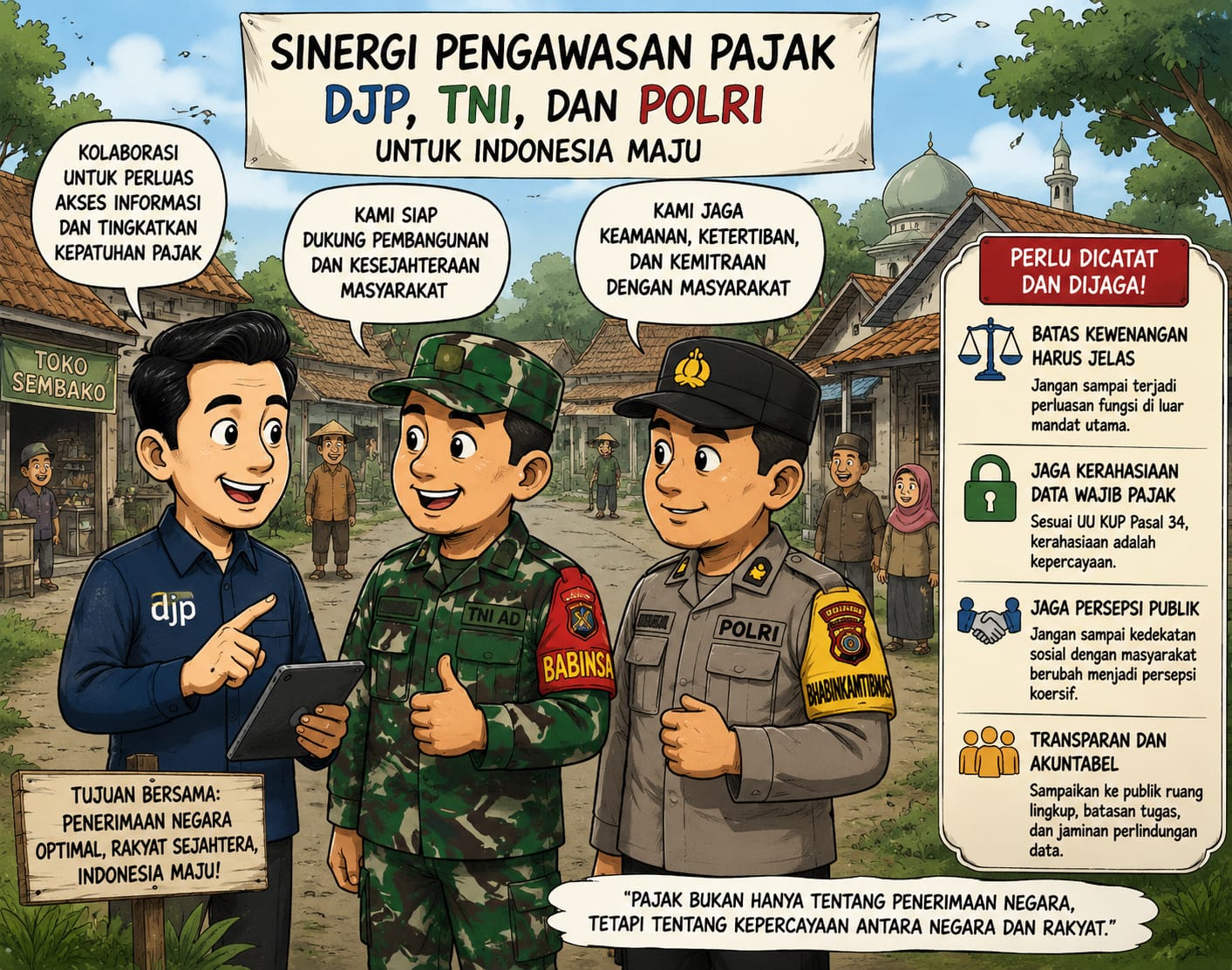 Menyoal Pelibatan TNI-Polri dalam Pengawasan Pajak