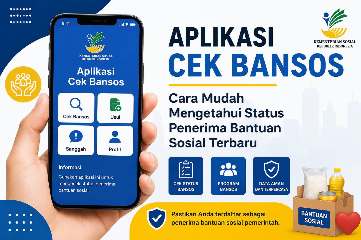 Cara Daftar dan Cek Bansos 2026 Lewat HP, Ada Dua Aplikasi Resmi Kemensos yang Bisa Dipakai