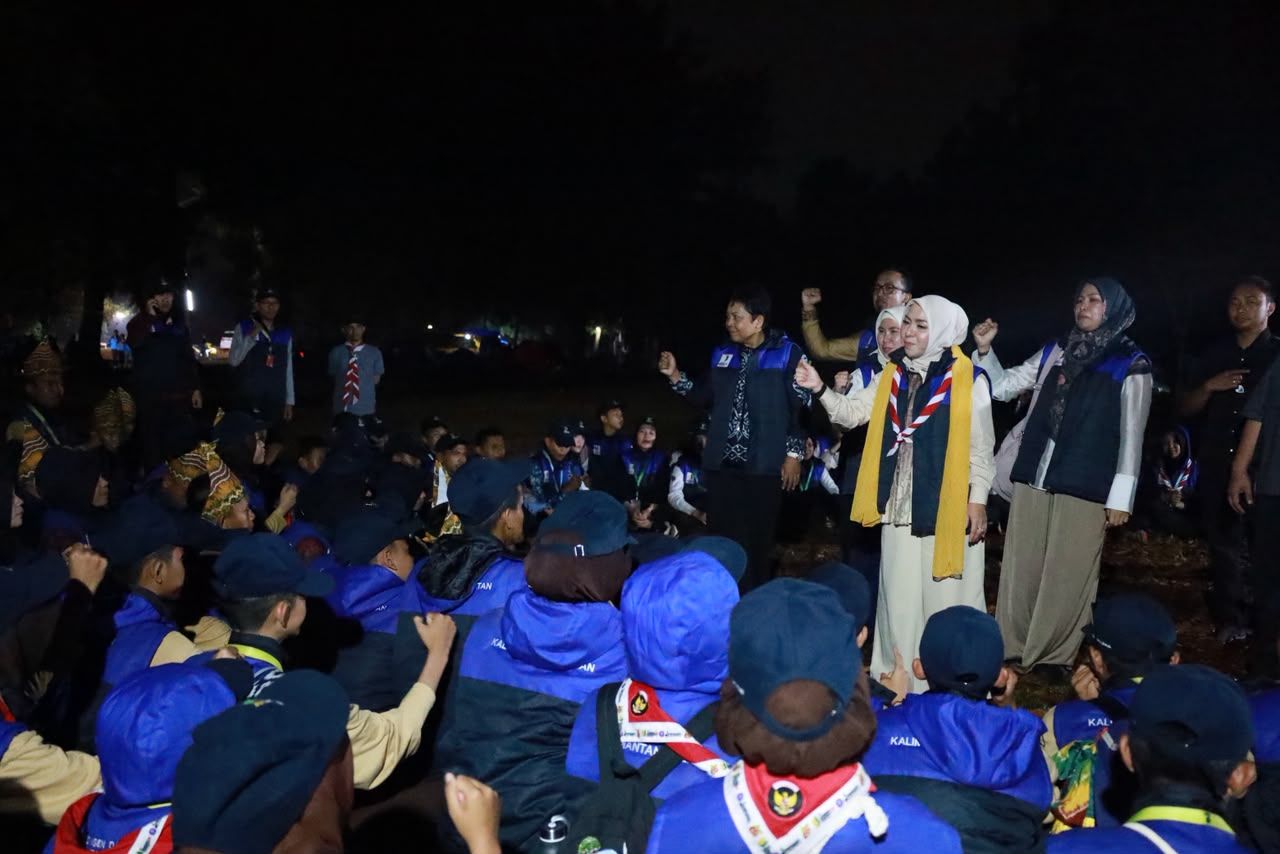 Semangati Peserta Kalsel, Hj Fathul Jannah Muhidin Kunjungi Perkemahan Jamnas XII 2026