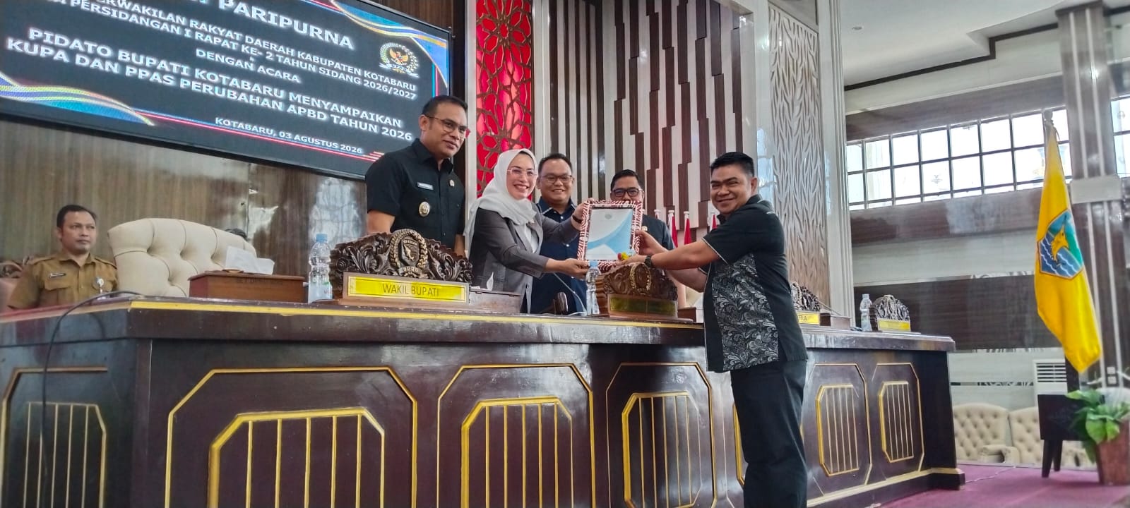 DPRD Kotabaru Gelar Rapat Paripurna Penyampaian Perubahan KUA-PPAS APBD 2026