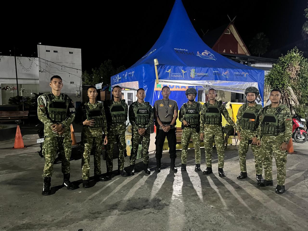 Patroli Malam Yonif TP 884 Sa-Ijaan Sasar Balap Liar dan Gangguan Kamtibmas