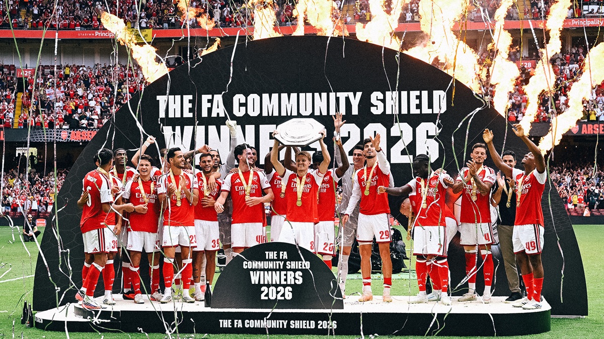 Arsenal vs Manchester City di Community Shield 2026: Menang 3-0, The Gunners Juara!