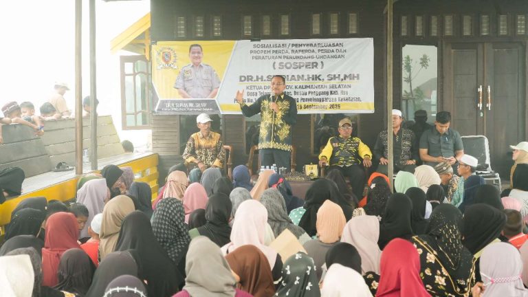 Ketua DPRD Kalsel Sosialisasikan Perda Penyelenggaraan Kesehatan di HSU, Ingatkan Bahaya Karhutla