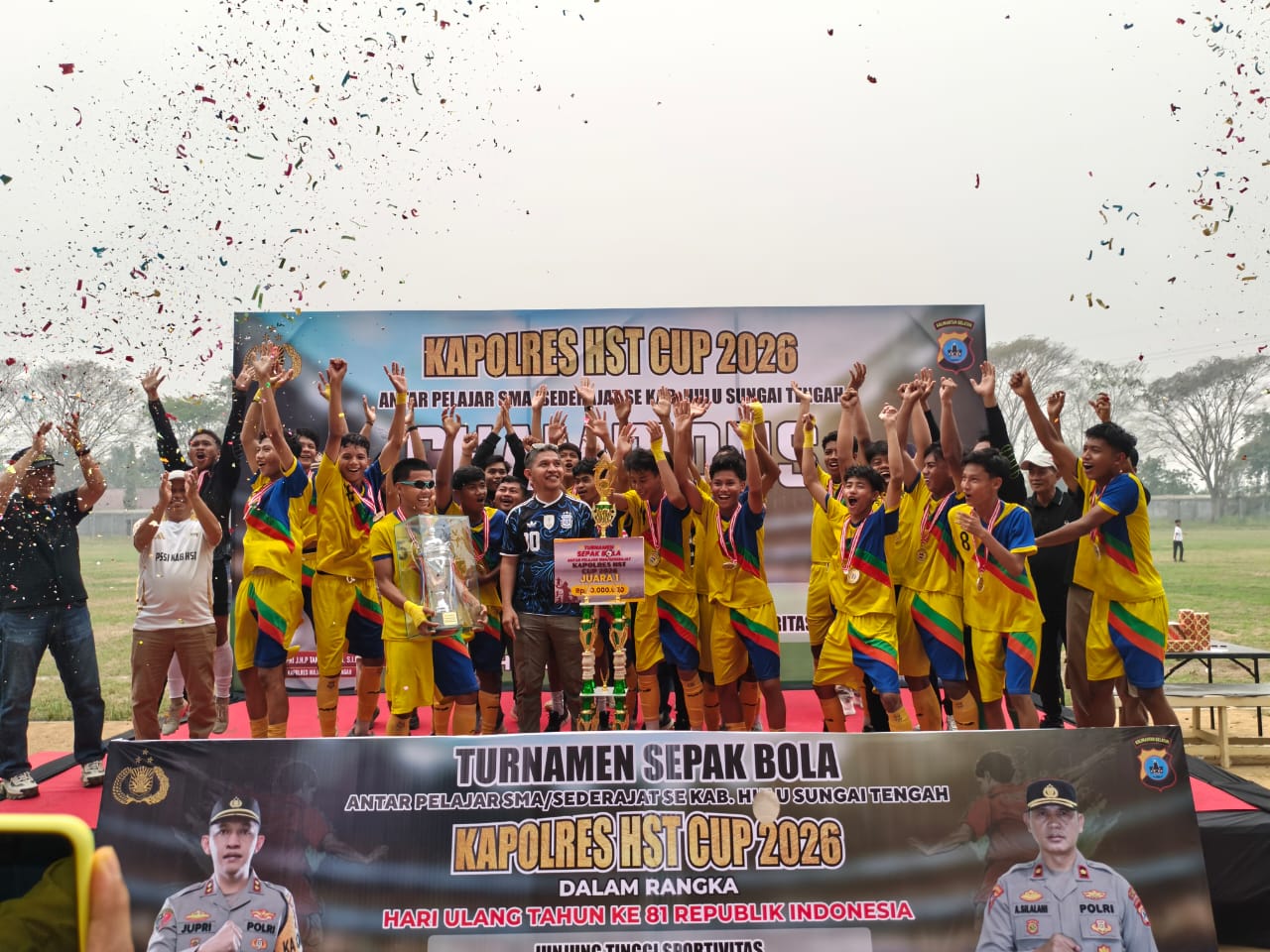 SMAN 3 Juara I Kapolres Cup HST 2026