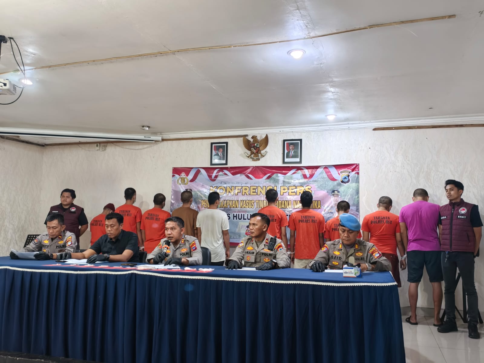 Polres HST Ungkap 11 Kasus Narkoba, 12 Tersangka Diamankan