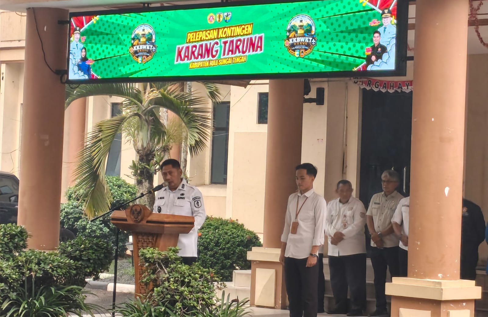Dilepas Bupati Samsul Rizal, 164 Anggota Karang Taruna Ikuti Kemah Karya Bakti Wisata