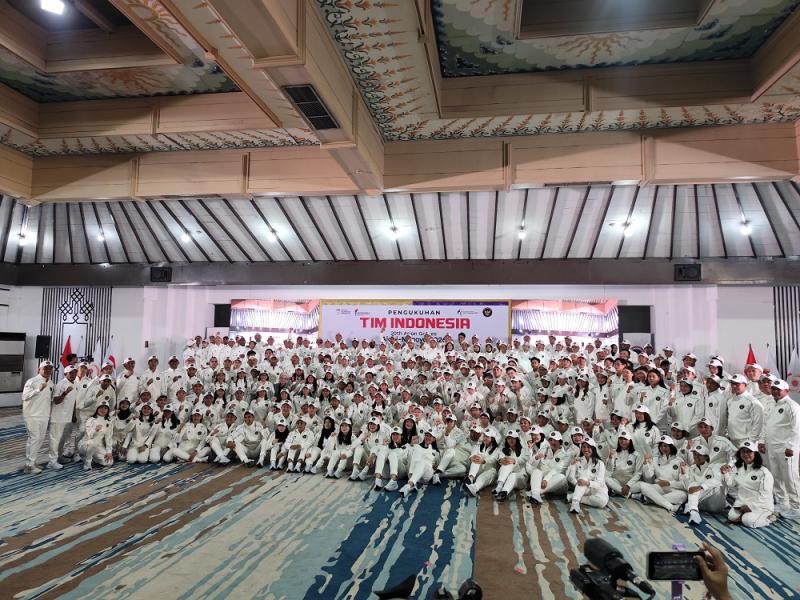 Kontingen Indonesia Resmi Dikukuhkan, 430 Atlet Siap Tempur di Asian Games 2026