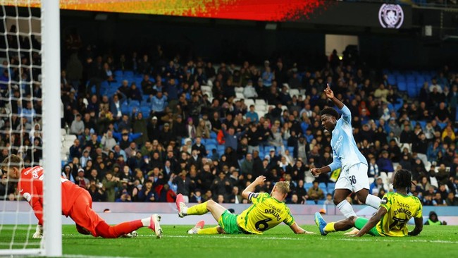 Hasil Carabao Cup: Man City Hancurkan Norwich 5-0