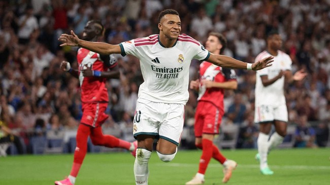 Hasil Liga Spanyol: Mbappe Cetak Dua Gol, Madrid Menang Telak