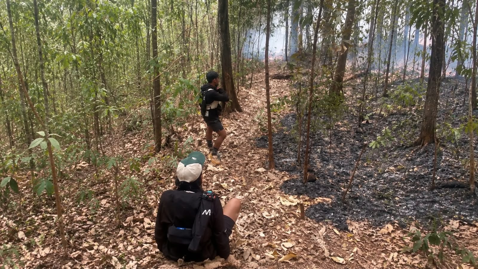 Nyaris Terkepung Api, Trail Runner Banjarmasin Selamat Usai Terobos Karhutla