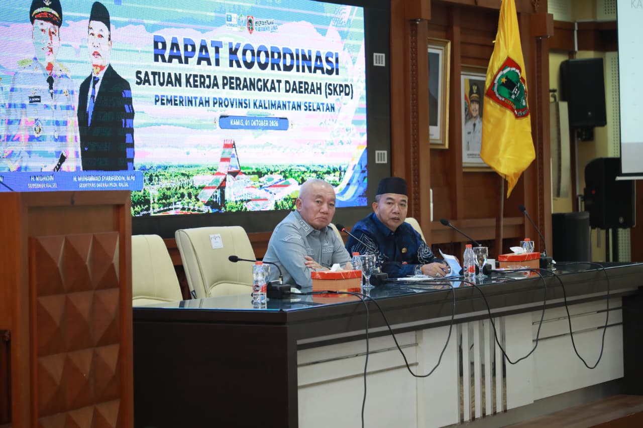 Rakor SKPD Pemprov Kalsel Bahas Percepatan Pembangunan Proyek Strategis