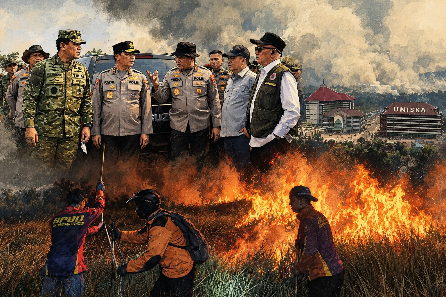 Karhutla 2026: Api Mengintai Seluruh Wilayah Kalsel, Rumah Warga Hangus, dan Akar Masalah yang Belum Tuntas