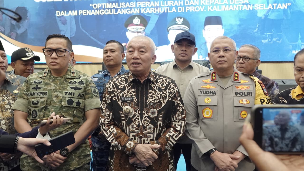 Gubernur Kalsel Ajak Semua Unsur Masyarakat Gotong Royong Padamkan Karhutla