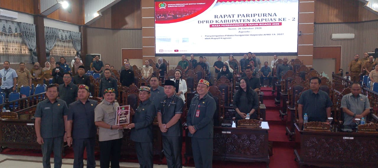 Bupati Kapuas Sampaikan RAPBD Tahun 2027, Pendapatan Ditarget Rp1,8 Triliun